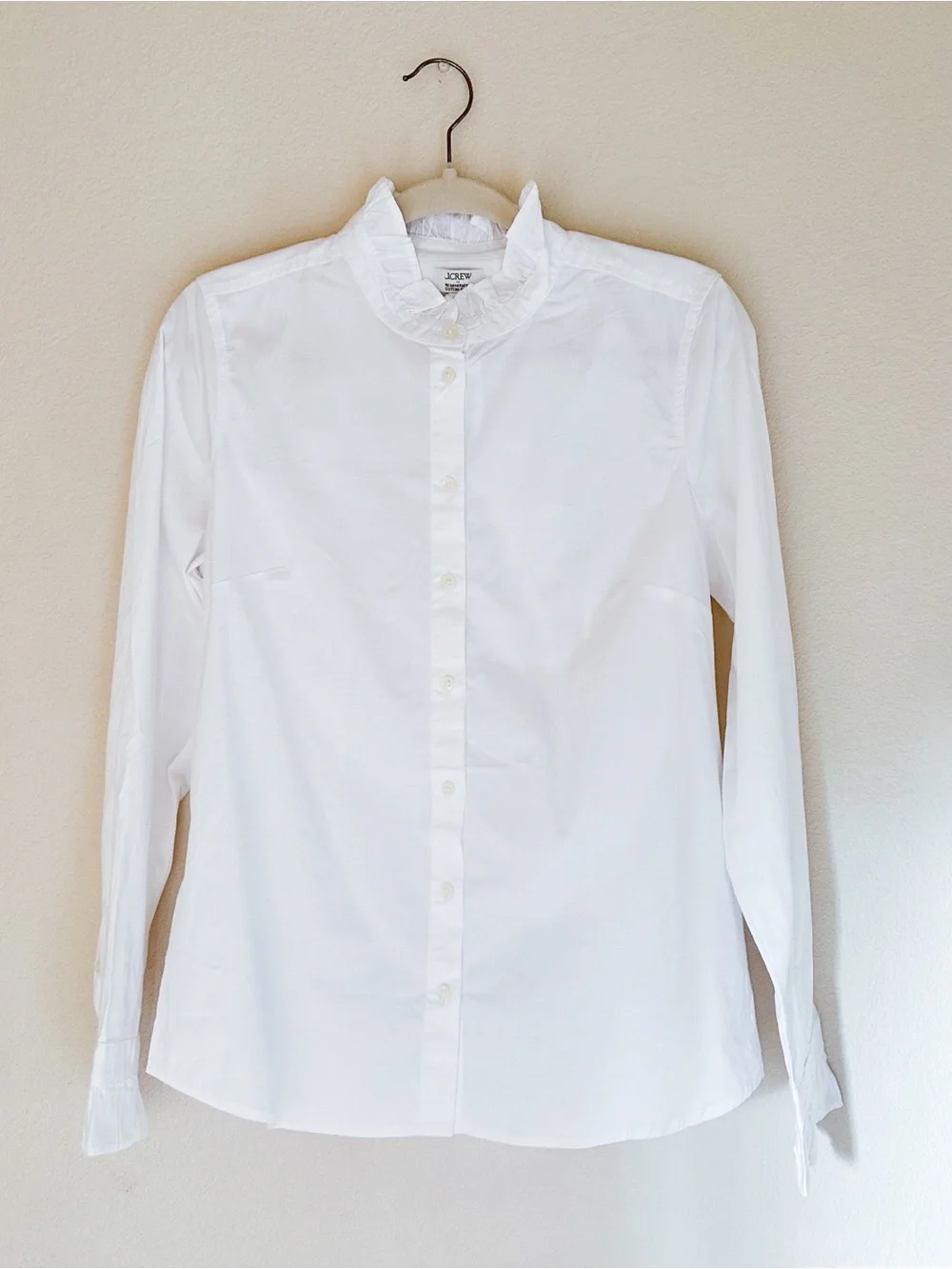 J. Crew Ruffle Button-Up Top M